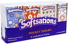 Nicole Home Collection 3-Ply Pocket Facial Tissues | Pack of 8 Household Essentials, 8 Pieces