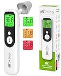 OxiPro TH1 4-in-1 Digital Baby and Adult Thermometer - Infrared Ear, Forehead, Baby Bath, Bottle & Surface Thermometer for Newborn, Child & Adults. CE Approved, NHS Supplier, Reliable Temp Readings