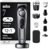 Braun All-in-One Men's Shaving Kit Series 7 7440, 12-in-1 Beard, Face, Nose, Ear Trimmer, Hair Clippers, Body Groomer and Manscaping + Travel Case + Charging Stand