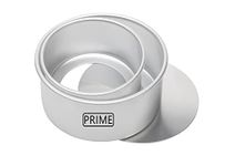 Prime Bakers and Moulders Round Removable Bottom Small Cake Mould Set of Two Pieces, Loose Base tin for Oven (4,5 Inch)