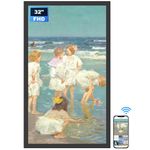 Arktronic 32 Inch FHD Extra Large Digital Picture Frame, WiFi Large Digital Photo Frame, Art Decor Frame with Remote for Gallery, Instantly Share Photo/Video via Apps & Email