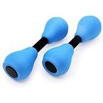 HELTER 2 Pcs Water Dumbbells Aquatic Exercise Dumbbells Pool Fitness Equipment Blue Foam Dumbbell Water Aerobic Exercise Fitness Equipment Water Exercises Device