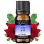 Rose Fragrance Oil 10ml, Pure Rose Oil for Soaps Making, Candles, Bath Bombs, Oil Burners, Diffusers, Wax Melts, Perfume Oil, Skin & Hair Care - Perfume Scents - Cosmetic Grade, Vegan & UK Made