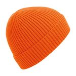 Beechfield Engineered Knit Ribbed Beanie - Orange