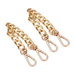 PH PandaHall Purse Extender, 2 Pack 7.8 Inch Golden Bag Chain Strap with Alloy Swivel Clasps Handbag Replacement Bag Straps Metal Bag Strap for Purse Clutch Tote Shoulder Bag Extender, 20cm