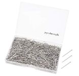 Shapenty 26mm/1Inch Stainless Steel Dressmaker Straight Quilting Pins Bulk Fine Satin Ball Head Pins for DIY Sewing Craft and Jewelry Making,Silver, (Silver, 1200PCS)