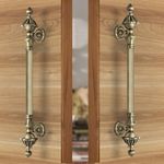 Plantex Door Handle/Main Door Handle/18 inch Pull-Push Handle/Door Handle for Home/Office/Hotel - Pack of 2 (S-136, Brass Antique)