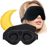 Sleep mask, 3d Concave Design, 100% Blackout, Non pressure, Ultra-soft, Adjustable eye mask for Women Men, Eye Shades for Travel/Naps/Yoga/Insomnia