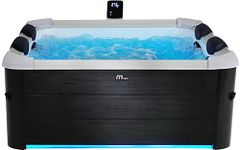 MSpa Oslo Hot Tub with Wi-Fi Control LED Lighting Hydrotherapy Jets and Cover Included - Portable Modular 13AMP plug and play