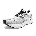 Brooks Men’s Glycerin StealthFit 20 Neutral Running Shoe, White/Grey/Black, 10