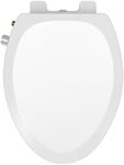 Elongated Bidet Toilet Seat with Quiet-Close, Non-Electric Bidet Toilet Seat, White Bidet Attachment with Brass Inlet, Easy Installation. If You can Install a Toilet seat You can Install This