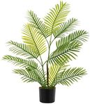 Faux Palm Tree to Brighten The Home or Office - 3' Fake Plant for Living Room Decor - Indoor or Outdoor Artificial Plants - Realistic Looking Fake Big Floor Plants - Fake Tall Indoor Fake Plants