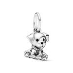 Pandora Moments Women's Sterling Silver Labrador Puppy Dog Dangle Charm for Bracelet, No Box