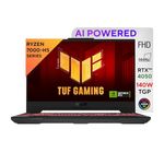 ASUS TUF Gaming A15 (2023) 90WHr Battery, AMD Ryzen 7 7735HS AI Powered, 15.6" FHD 144Hz, 6GB RTX 4050, Gaming Laptop (16GB/512GB SSD/Windows 11//1-Zone RGB/Gray/2.20 Kg), FA577NU-LP082W