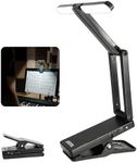 AROMA Sheet Music Stand Light Clip On Rechargeable with Adjustable Angle Piano Lamp with 2 Brightness for Musician Player Reading