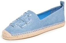 Tory Burch Women's Double T Espadrilles, Denim, 10