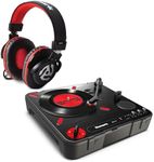 Numark PT01 Scratch Portable Turntable Bundle with Headphones for Mobile Scratch DJ, Outdoor Events