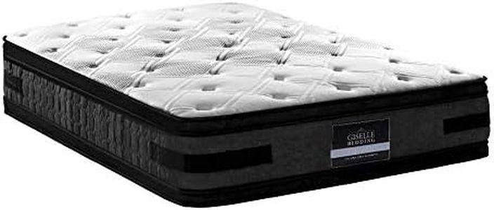 Giselle Bedding Queen Mattress Bed Mattresses Cool Gel Memory Foam 36cm Thickness, with 7-Zone Spring System and Breathable Euro Top, 5Yrs Warranty, Medium Firm, White with Vacuum Packed