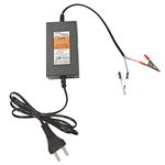 ERH India 12v UPS Battery Charger Adaptor 14v 2 Ampere DC Battery SMPS Charger Auto Cut 12v 7 Ah and Battery Clip for Bike, Car, Scooty, Electric Vehicle etc.