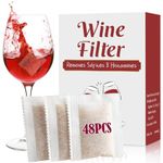 WeThinkeer Wine Filter, 48 Pack Wine Filters for Histamines and Sulfite, Wine Sulfite and Histamine Remover, Prevent Wine Allergies & Headaches, All Natural Wine Purifier for Wine Drinker