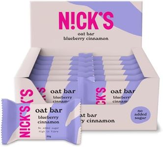 NICKS barres d'avoine myrtille cannelle, snack flapjack, oat bars végétaliennes et riches en fibres sans sucre ajouté (12x35g)