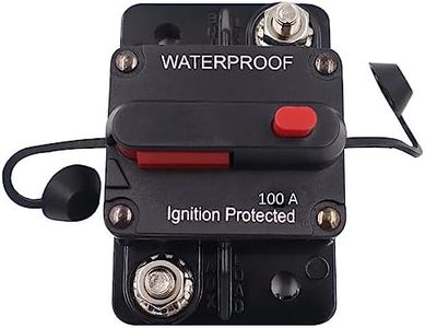 Car Circuit Breaker with Manual Reset 12V-48V DC Waterproof Car Audio Inline Circuit Breaker Fuse Holder Inverter for Motor Car Marine Boat Solar Power (100A)