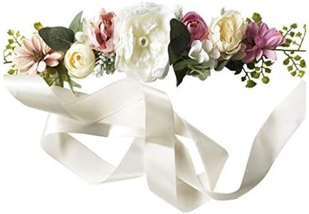 Wedding Bride Belt Sash Maternity Flower Crystal, Flower Sash, Size One Size