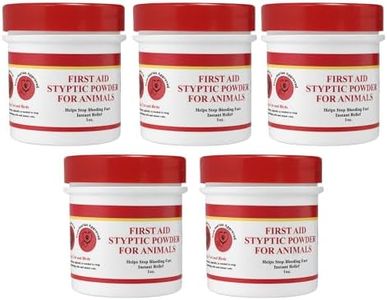 G.B.S Styptic Powder for Animals – Fast-Acting Blood Stop for Dogs, Cats, Birds & Small Pets – First Aid Powder for Nail Bleeding, Minor Cuts & Grooming – 1 oz, Pack of 5