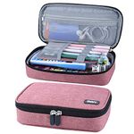 Chelory Pencil Case Large Capacity Pencil Cases Big Storage Pencil Bag Pen Pouch Makeup Cosmetic Bag Office Stationery Organizer with Compartment for Boys Girls School Students Adults, Light Pink