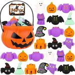 36PCS Halloween Squishies Toys, Halloween Mochi Squishies with Pumpkin Box Halloween Party Favors Goodie Bag Fillers Halloween Pinata Prizes for Kids Goody Treat Bag Stuffers for Bags