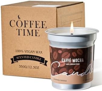 M&SENSE Vegan Soy Wax Candle, Mocha Coffee Subtle Scented 73-Hour Burn Time, Natural Aromatherapy Candle for Relaxing, Unique Housewarming s for Coffee Lovers