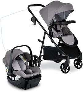 Britax Willow Brook Baby Travel System, Infant Car Seat and Stroller Combo with Aspen Base, ClickTight Technology, RightSize System and 4 Ways to Stroll, Graphite Glacier