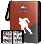 Hockey Card Binder with Sleeves, 900 Pockets 3-Ring Metal card Holder Protectors Albums, Card Storage Organizer Case Compatible with upper deck Trading Card, Sport, Football, Baseball, TCG Cards