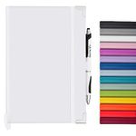 Bstorify A5 Notebook And Pen Set - 160 Lined Pages (14.85 x 21 cm) White Journal Notebook A5 with Hardback Cover, Pen Loop, Expandable Pocket - Ideal for Diary, Notetaking and Writing (A5, White)