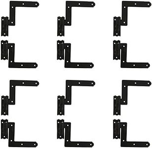 (6-Pack) Black Blind Window Shutter Hinges for Wood Frame - 1 Pair PER Pack - This 6-Pack Handyman's Bundle Includes 6 Pairs = 12 Units