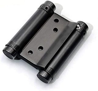 Pair of 3'' Stainless Steel Matte Black Double Action Spring Door Hinge for Saloon Cafe Door Shop