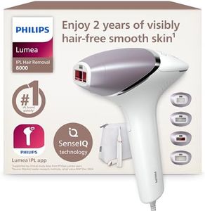 Philips Lumea 8000 Series IPL Hair Removal Device - Laser Hair Removal Alternative, SenseIQ Technology, 4 Attachments for Body, Face, Bikini and Underarms, Satin Compact Pen Trimmer, Model BRI949/00
