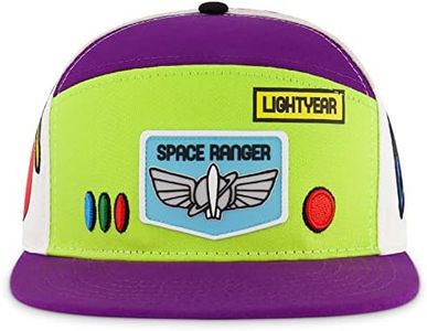 Concept One Disney Pixar Toy Story 4 Baseball Cap, Buzz Lightyear Adult Snapback Hat with Flat Brim, Multicolor, One Size, Multicolor, One Size