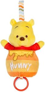 KIDS PREFERRED Disney Baby Winnie The Pooh Pulldown Honeypot Ziggle Multi Sensory Activity Toy with Pull Down Rings for a Jiggle and On The Go Fun