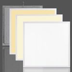 600x600 LED Backlit Ceiling Panel Light – 2pcs Adjustable Colour Temperature 3000K, 4000K,6500K LED Ceiling Lights for Office – LED Panel Light – Long-Life High-Power Factor Square LED Ceiling Light