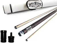 2021 Champion Lost Pieces Series Pool Cue Stick, Low Deflection Shaft, Pro Taper, White or Black Hard Case, Panama Cue, Model:LPC1 (White Case, 18oz)