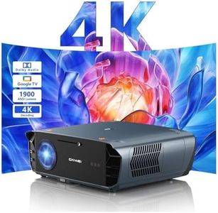 4K Projector with 2025 Google TV 【Netflix Certified & Tof+CMOS Auto Focus】1900 ANSI Daytime Smart Projector Wireless NFC, WiFi6, Bluetooth,HDR10+,Dolby Audio,for Home Cinema/Outdoor Movies