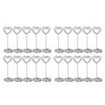 JZK 20 Heart placeholder Clips Memo Holder Photo Table Marker Clip for Favors Wedding Birth Birthday Christmas Communion