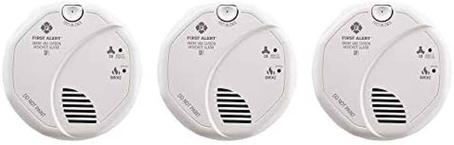 FIRST ALERT BRK SC7010B-3 Hardwired Smoke and Carbon Monoxide (CO) Detector with Battery Backup, 3-Pack