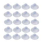 20pcs Round Button Suction Cups without Hooks Transparent Plastic Sucker Pads Suction Cup Small Suckers for Outdoor Kitchen Bathroom Window Glass Mirror 20 mm