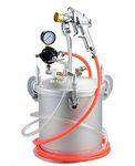 YUNSHINE High Pressure Pot Tank & Air Paint Spray Gun with Pressure Gauge & Paint Tube for Industrial Commercial Painting Colorful Latex Paint (20L)