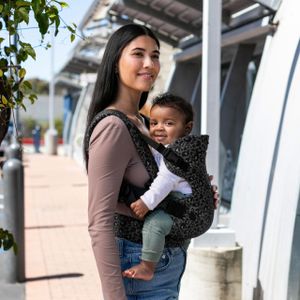 Infantino 4-in-1 Baby Carrier – Grey Leopard, Adjustable Ergonomic