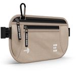 Zero Grid Money Belt with RFID Blocking - Concealed Travel Wallet (Desert Sand)