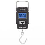 IONIX Weight Machine for Luggage, Wait Machine, Luggage Wighing Scale, Digital Weighing Scale, Bag Weighing Scale for Luggage, Electronic Portable Fishing Hook Type Digital LED Screen, 50 kg (Black)