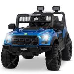 Goodluck Baybee Rechargeable Battery Operated Jeep for Kids, Ride on Toys Kids Jeep with USB, Light & Music | Baby Big Battery | Electric Car for Kids to Drive 3 to 8 Years Boys Girls (Painted Blue)